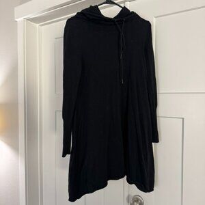 Mac & Jac Black Hoodie Tunic Sweater - Size Small